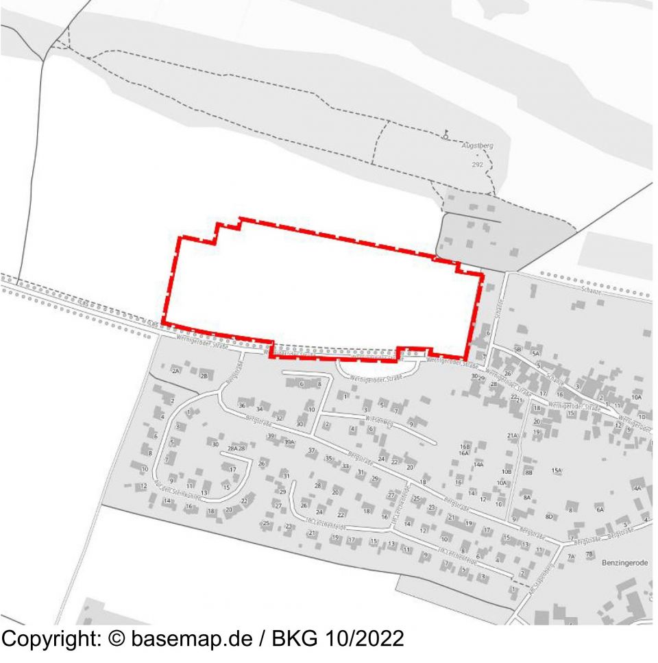 Räumlicher Geltungsbereich des Bebauungsplanentwurfes Nr. 73 "Unterm Austberg"