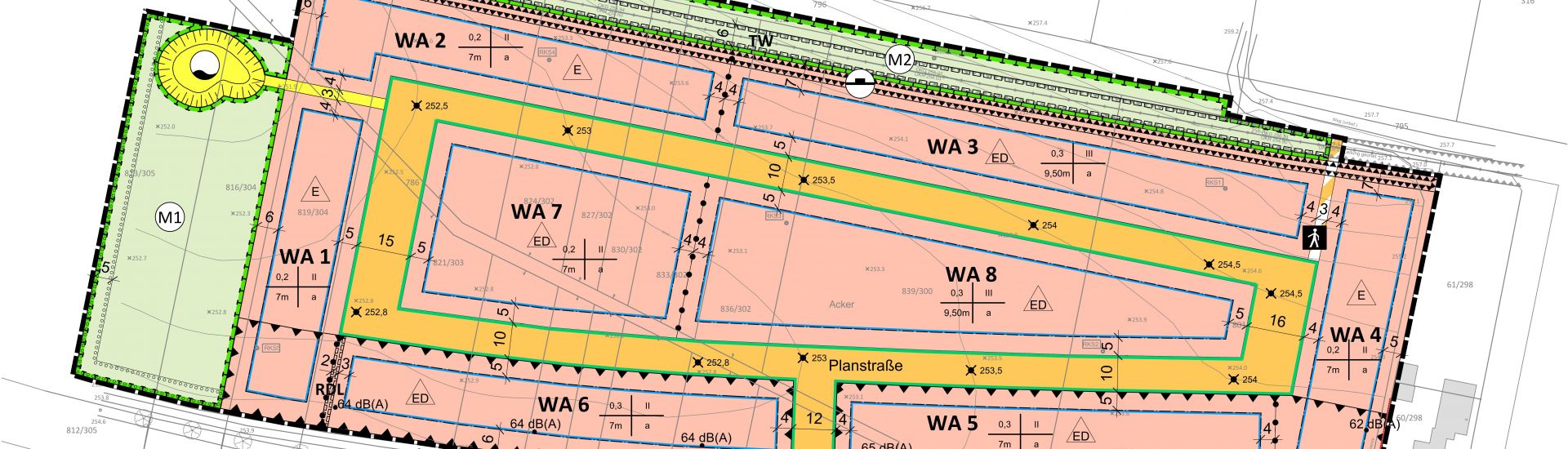 Planzeichnung Bebauungsplan Nr. 73 "Unterm Austberg"