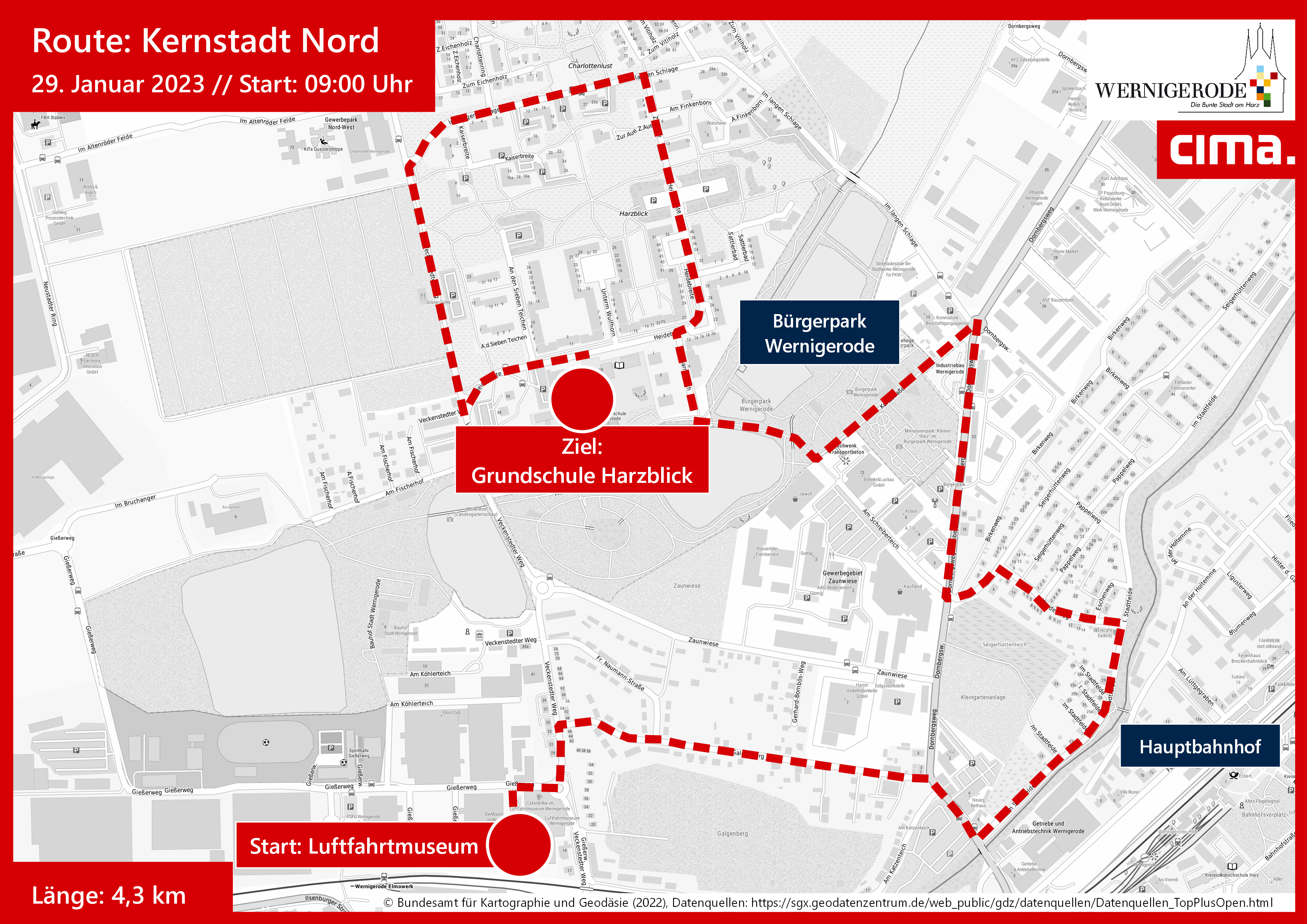 Karte Rundgang Kernstadt nord