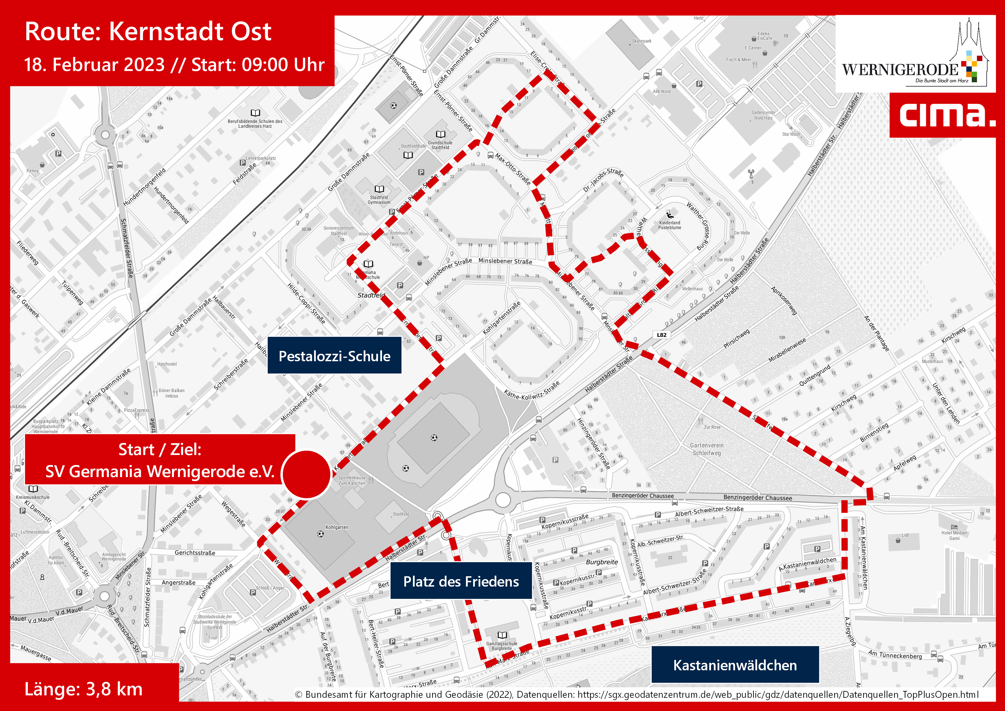 Karte Rundgang Kernstadt Ost