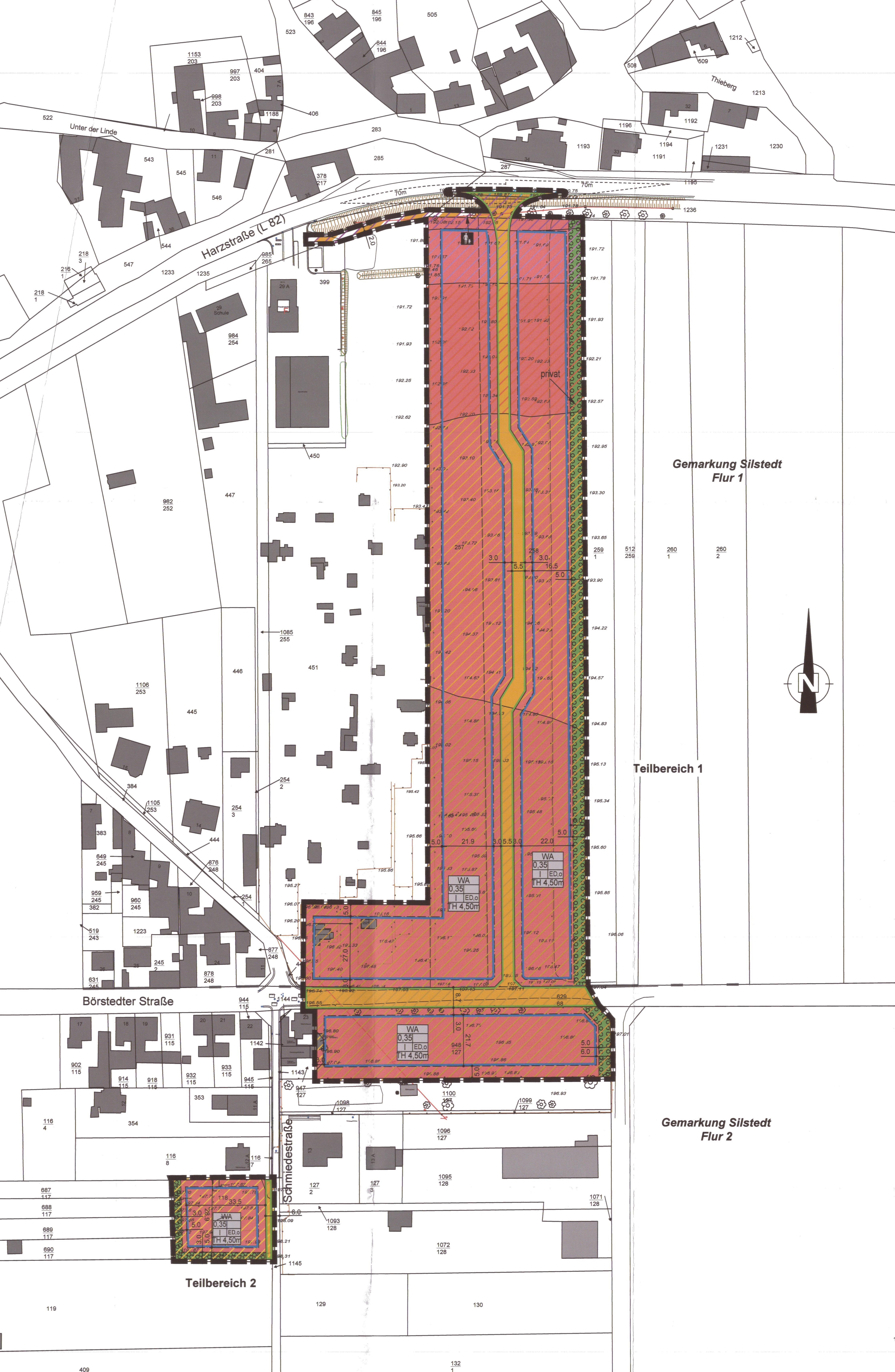 2. Änderung Bebauungsplan Börstedter Straße Planzeichnung